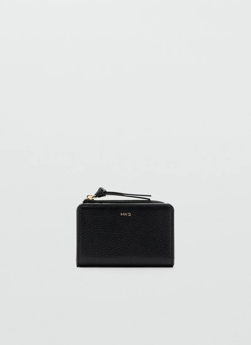 MANGO Small faux-leather wallet